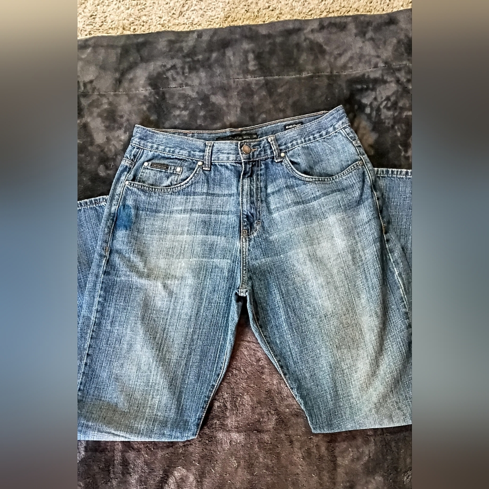 Calvin Klein Jeans Men's Straight Cut Cotton Denim Blue Size 34 100% Cotton